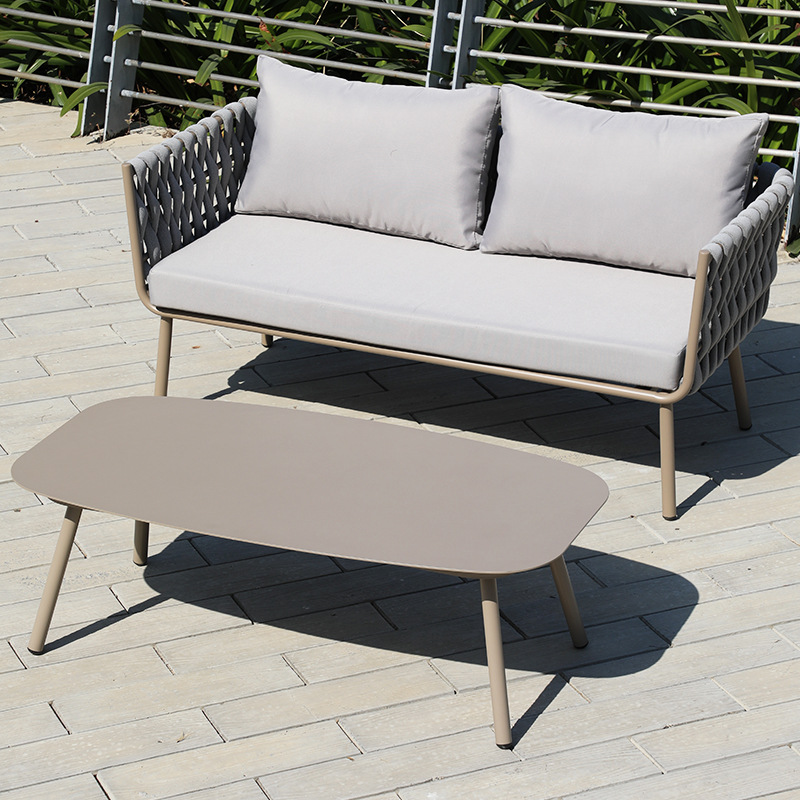 Sofá al aire libre Patio Terraza Jardín Ocio Asiento individual al aire libre Combinación Departamento de ventas Sala de muestras Sofá de ratán