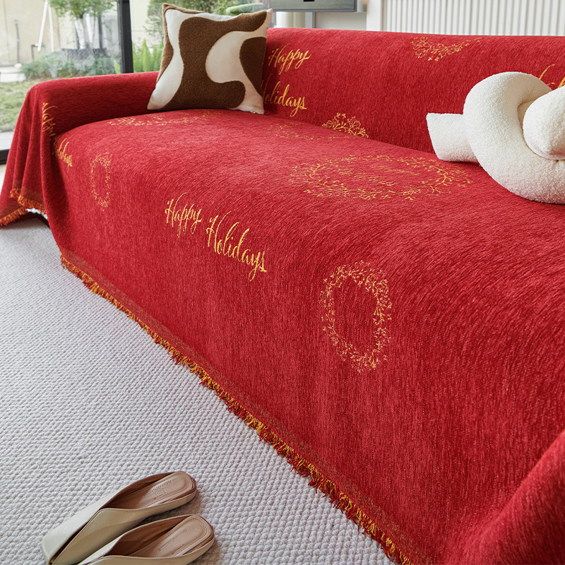 Doppelseitige Chenille Sofadecke Für Alle Jahreszeiten Komplett_voghion.com