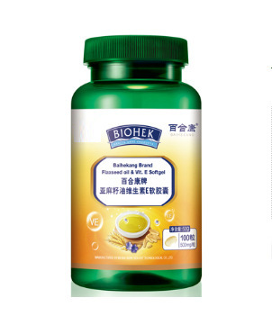 百合康牌亚麻籽油维生素E软胶囊OE M贴 牌代加 工