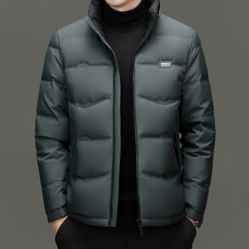 Men's short keep warm velvet winter down jacket for leisure