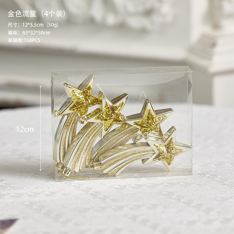 Navidad dorada bola blanca decoración de árbol de Navidad colgante colgante colgante dibujado a mano bola de color transparente decoración de Navidad