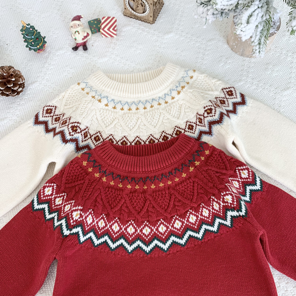 Christmas Retro Argyle Washed Cotton Hoodies & Knitwears display picture 5