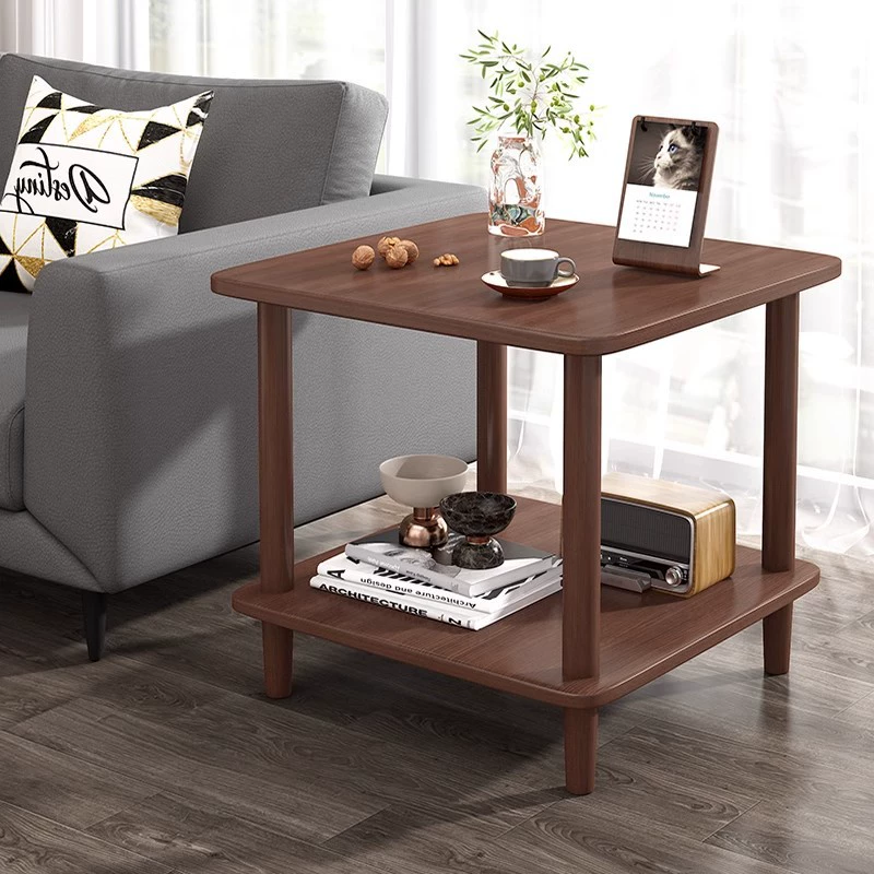 Маленький стол Простой Простой Прокат Дом Небольшой журнальный столик Гостиная Диван Несколько Домашний Небольшой квадратный стол Спальня Прикроватная полка