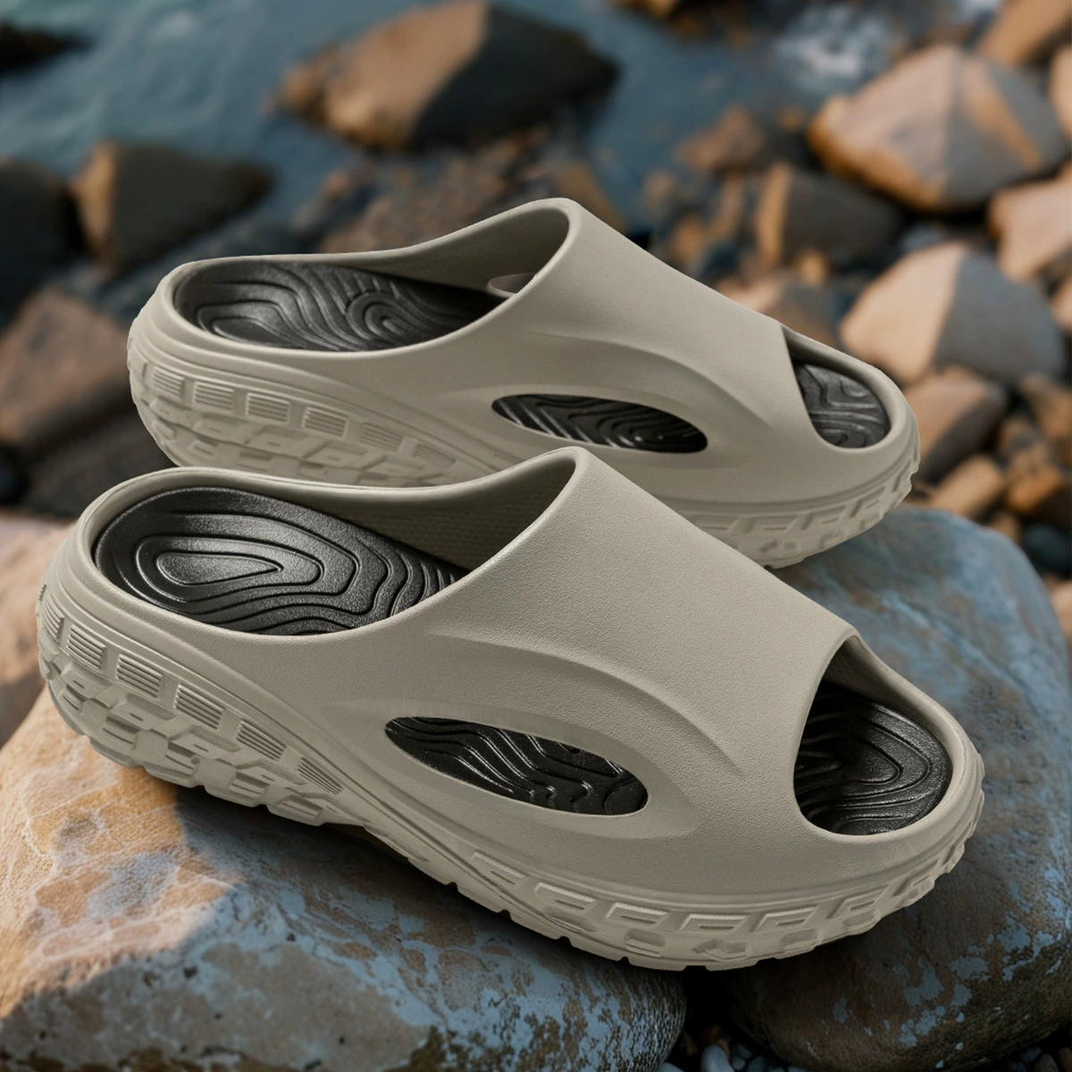 Мужские летние пляжные сандалии, спортивные, модные, для отдыха на природе, нескользящие, на толстой подошве