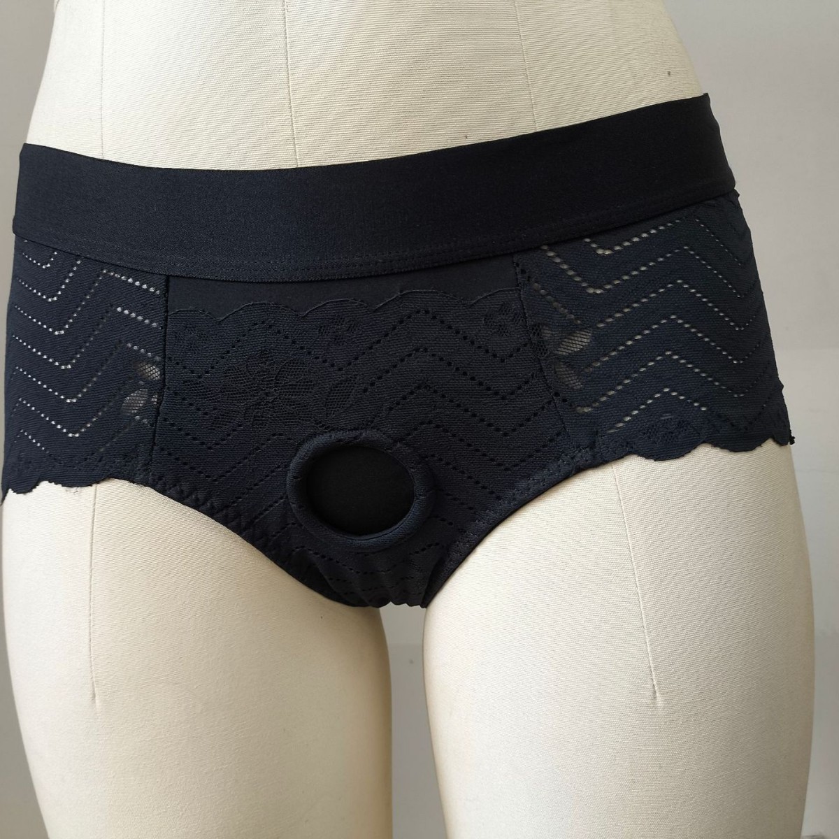 Improved Jacquard Cross-Border Foreign Trade Sexy Lingerie Lace Thong Open-Crotch Wearable
