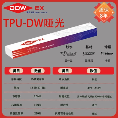 car coat protective film PPF: Car paint protective film - tpu-dw-matte-80mil-automatic-repair8-year-warranty-152m-w-x-15m-l