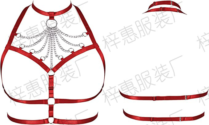 Europea y americana punk irregular elástico moda sexy vinculante cintura cadena joyería cinturón hip hop moda punk Correa