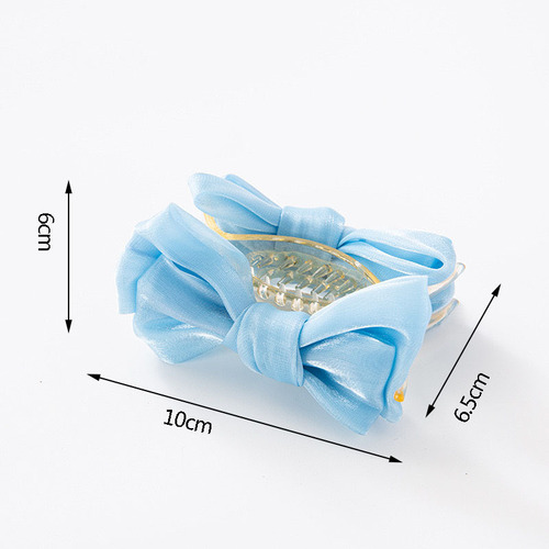 超仙珠光蝴蝶结马尾夹高马尾抓夹年新款气质丸子头发卡头饰