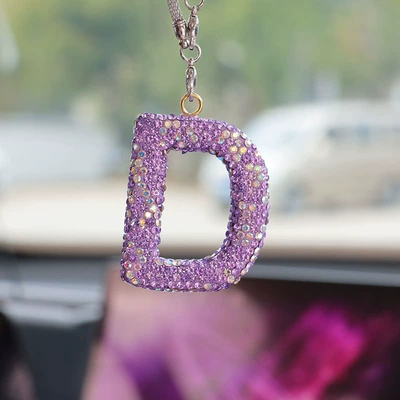 Car hanging — pendant pendant - d-letter-car-pendant-lotus-purple