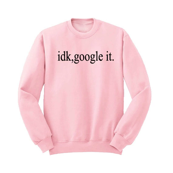 Google, фуксия длинный свитшот, 2022, европейский стиль