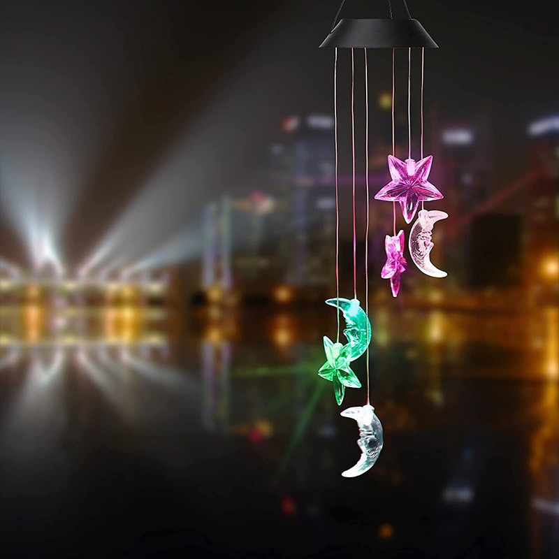 Lámpara solar transfronteriza campana de viento exterior lámpara de campo lámpara de luz LED interior y exterior luz de atmósfera de alta potencia