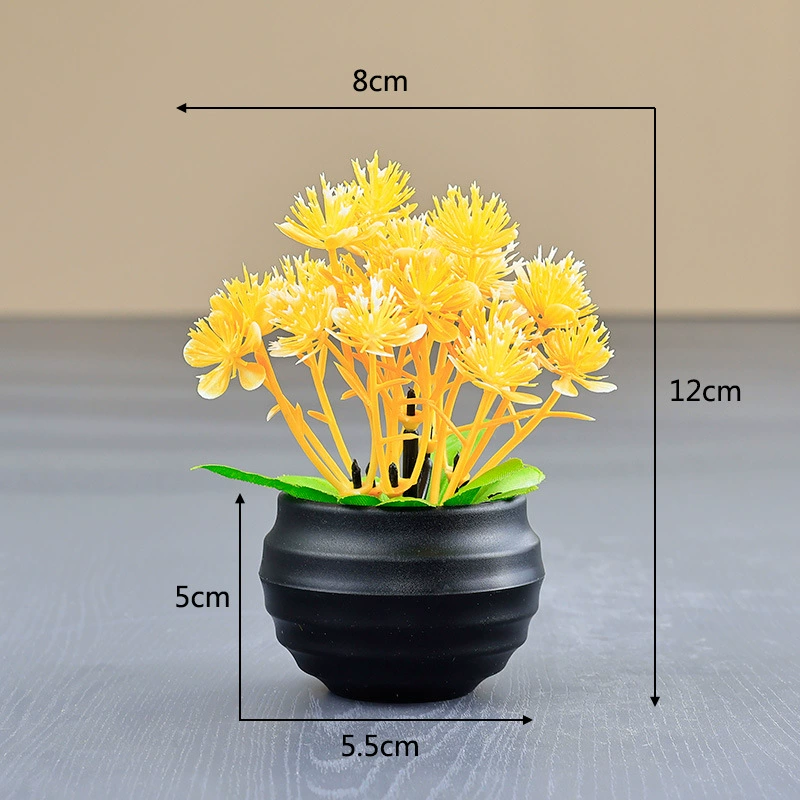Plastic artificial plant, decorations for office, small pot, (Cross-border trading)