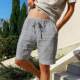 2023 Amazon Cross-border New Men's Summer Loose Cotton and Linen Thin Breathable Five-point Sports Casual Shorts