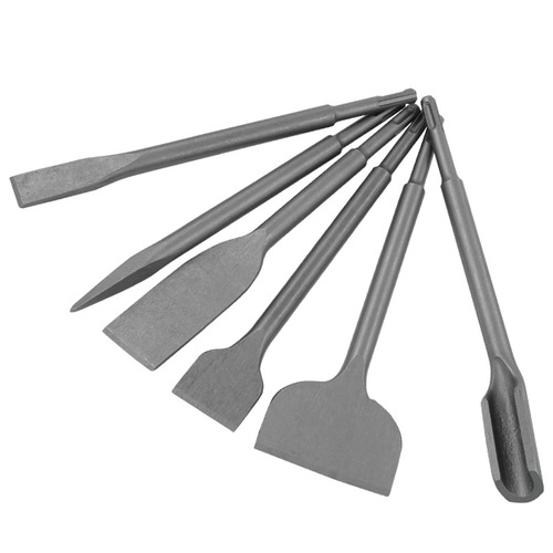 Round handle two pits and two slots electric hammer chisel 6PC set Bent chisel shovel wall concrete impact drill bit Elbow chisel