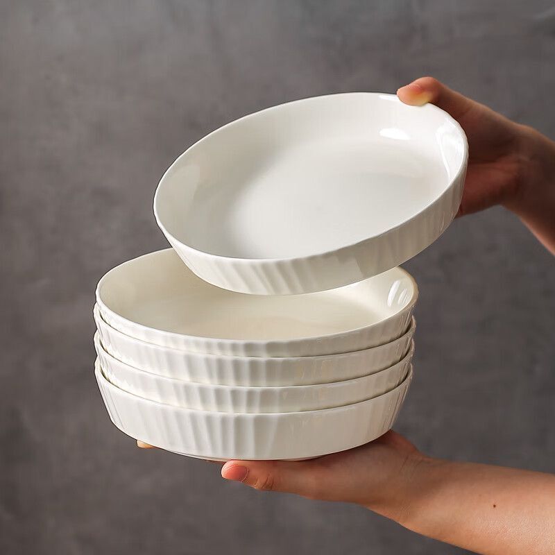 琉璃盘子家用陶瓷日式菜盘高颜值碟子餐盘深盘简约炒菜餐具批发|undefined