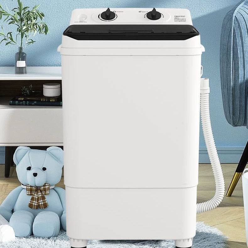 New small semi-automatic dormitory mini pulsator washing and drying integrated washing machine children's dormitory rental room large capacity