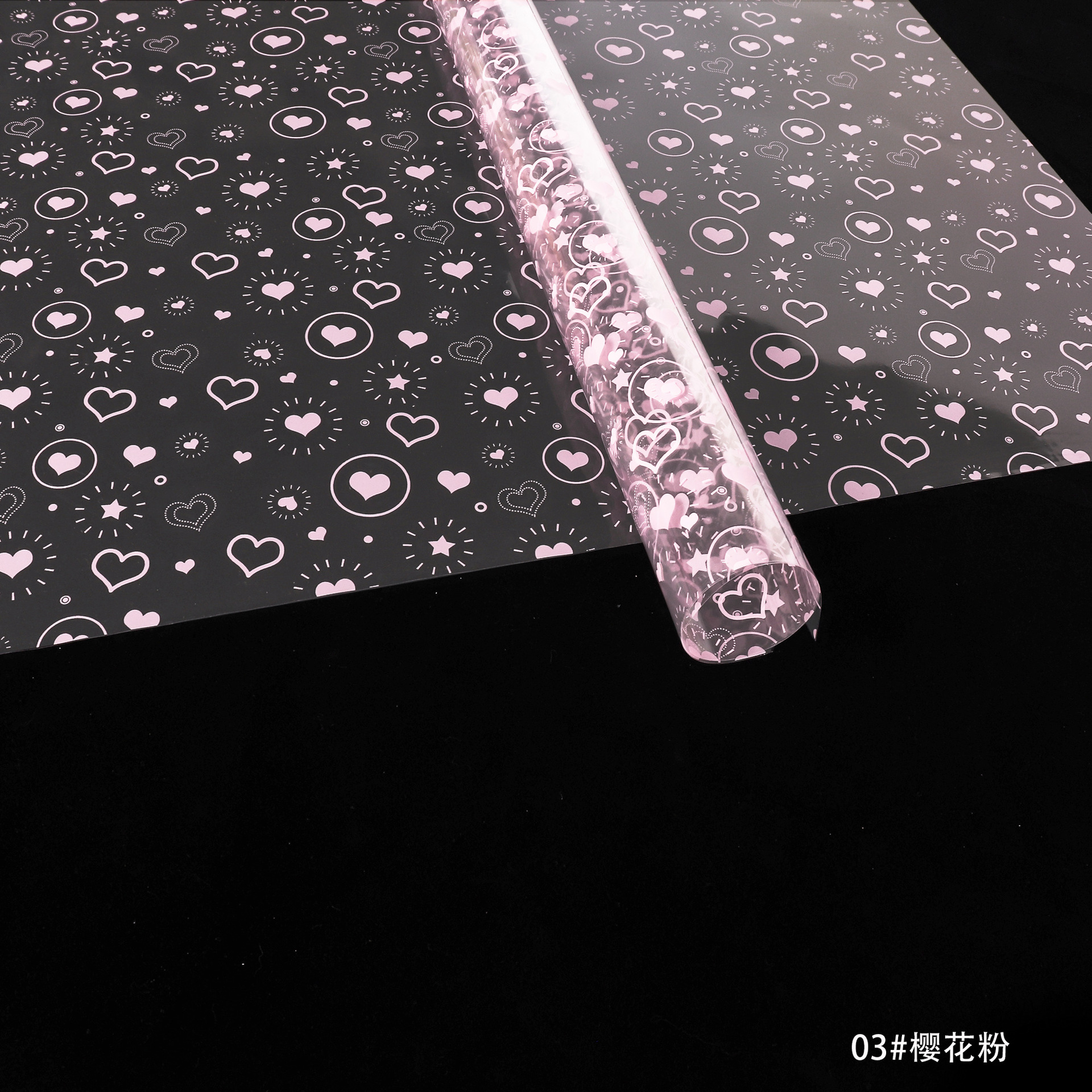 Fábrica de fiestas de flores al por mayor nuevo festival Qixi amor flor de papel de envoltura de flores transparente flores de papel de envoltura de flores regalos floristas