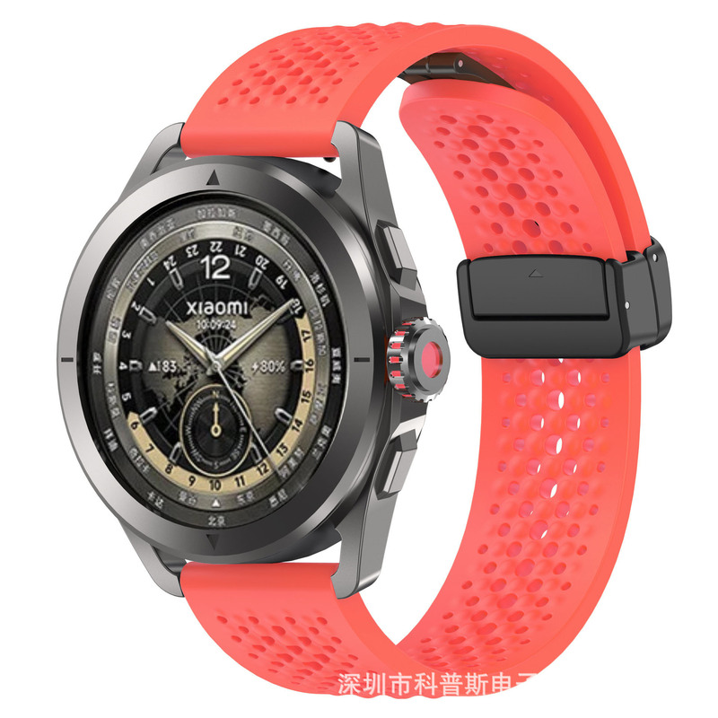 小米Watch s 4 Sport公式同タイプの通気性バンドxiaomマグネット折り畳みiシリコンバンドを適用します。|undefined