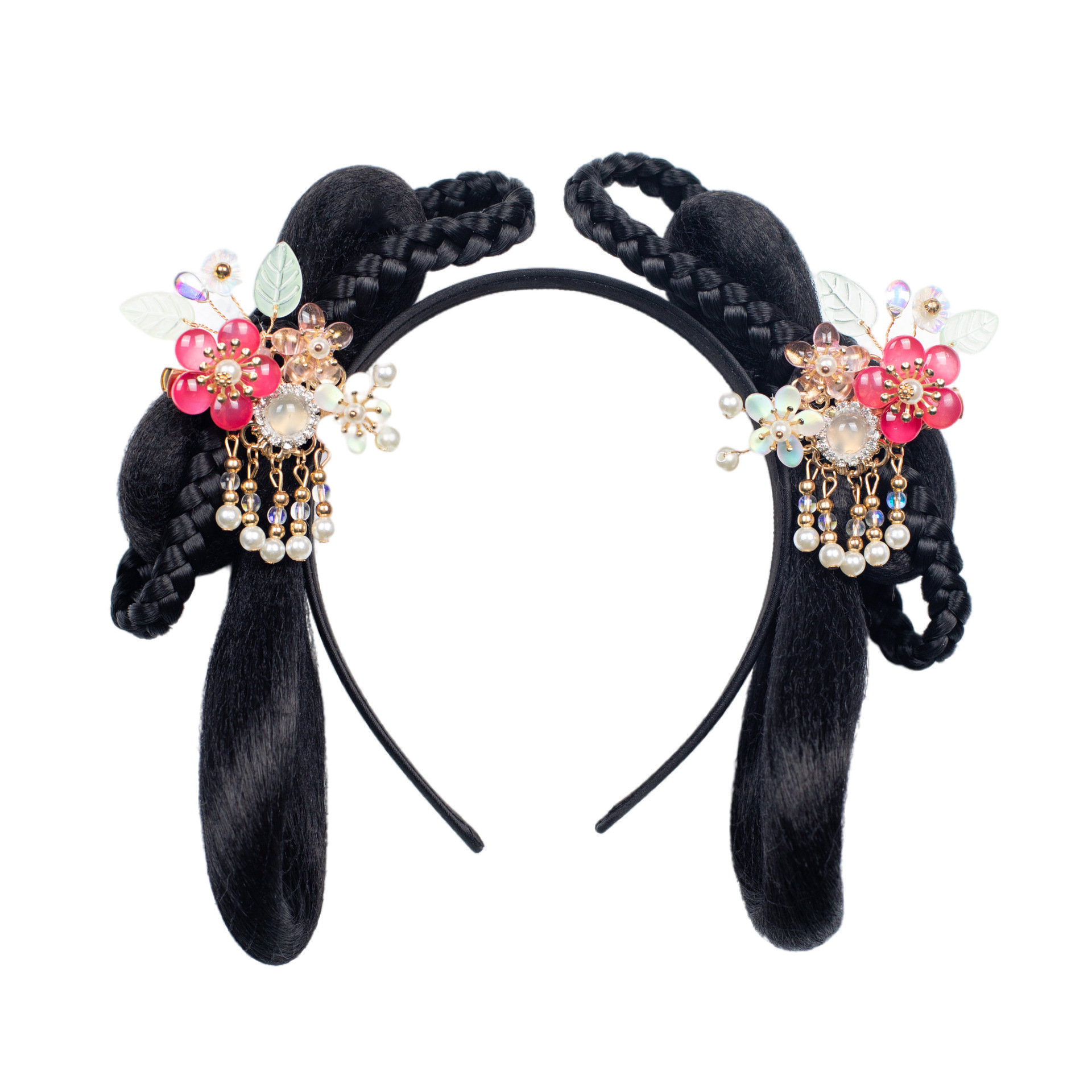 Hanfu peluca estilo antiguo estilo Ming de una sola pieza perezoso bollo estilo antiguo accesorios para el cabello bolsa de pelo banda para el cabello estilo de todo partido