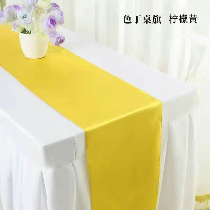 Banderas de mesa de satén de seda al por mayor