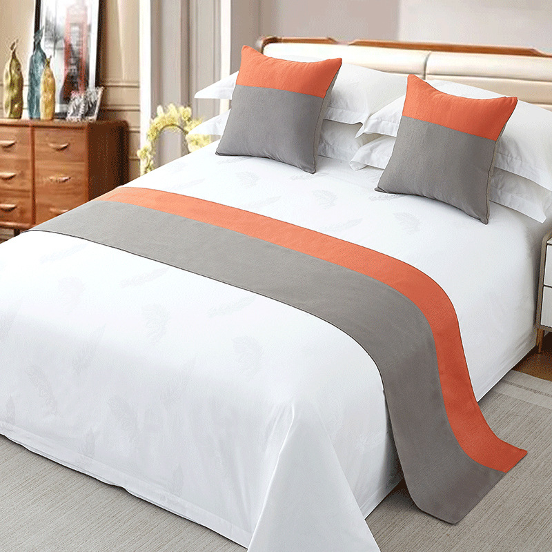 핑크 그레이와 오렌지 실크 코튼