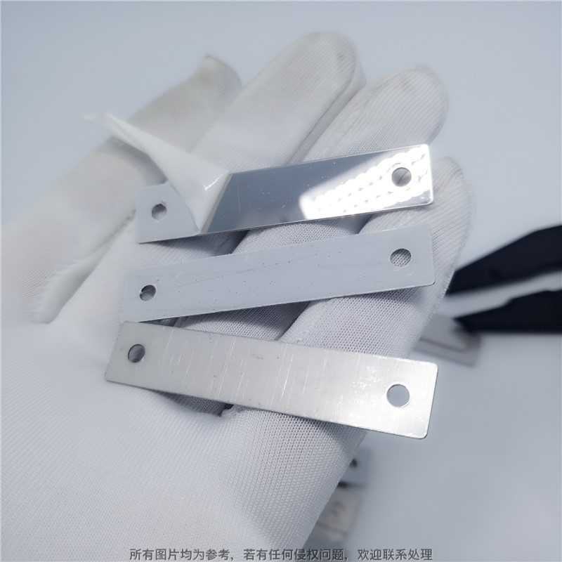 东莞长方形带打帽钉高品质金属标牌定制 沧州镜面不锈钢饰品光板