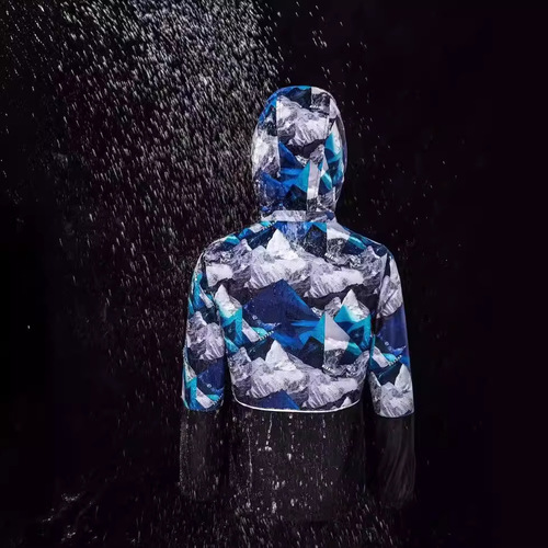 Boys' Outdoor Waterproof Warm Breathable Children's Windbreaker Zipper Jacket Reflective Warning Wind Coat Jacket Color-Matching Camouflage