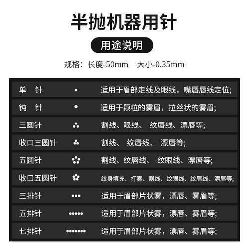 IDM semi-permanent tattoo machine needle eyebrow tattoo single needle three-round five-round lip bleaching needle eyebrow tattoo machine needle eyeliner needle