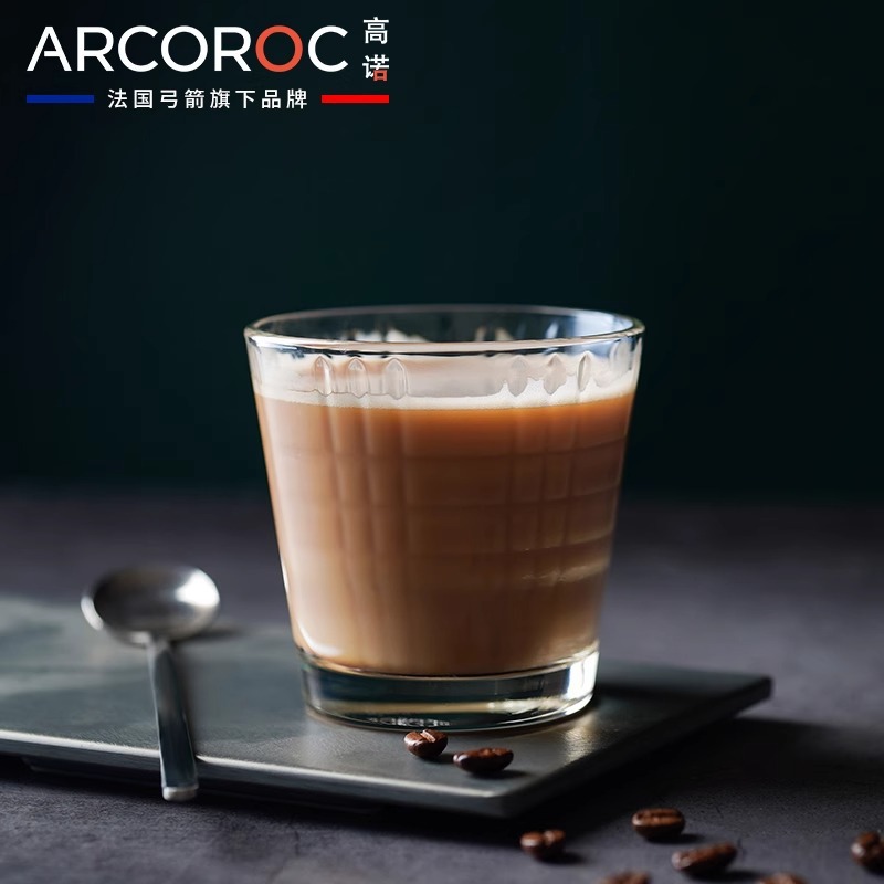 Arco y flecha Gao Nao tazas domésticas de vidrio templado tazas de agua plegables tazas de cerveza en relieve tazas de talla de cuadrícula