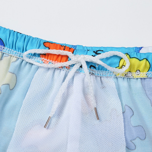 Children's swim trunks for boys, flat-bottomed, comfortable and breathable, cute cartoon style for children aged 4-10, baby shorts for hot springs and swimming pools