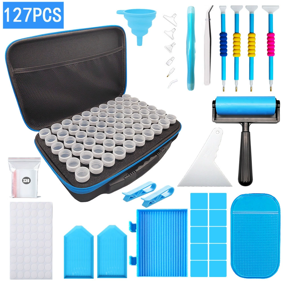 Diamond accessories, tools set, 127 pieces, DIY, (Physicals)