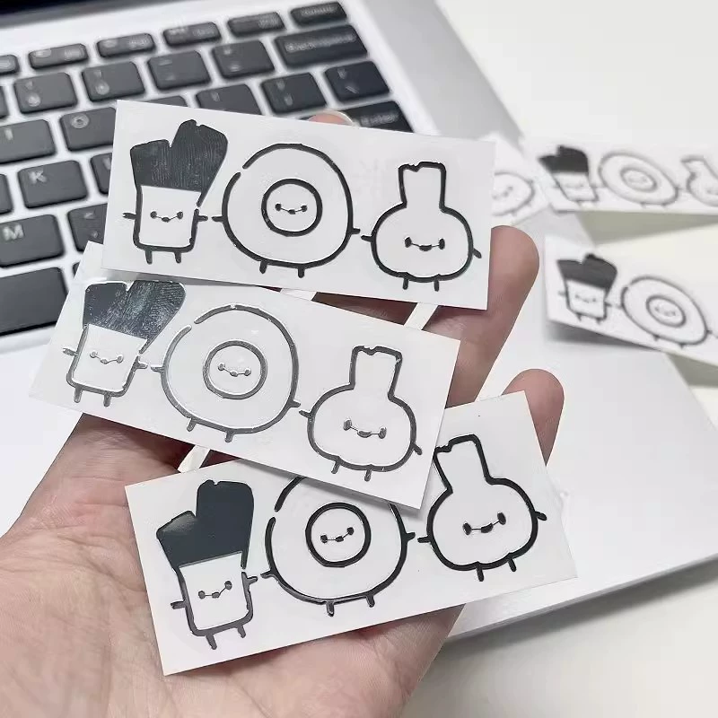 Мультяшный лук-шалот блинчики чеснока 3D стерео металлическая наклейка креативная водонепроницаемая декоративная наклейка высокого уровня мобильный телефон компьютер