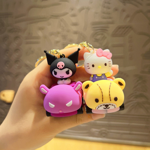 Wholesale Kuromi Accessories Small Doll Car Keychain Decor Cute Backpack Couple Figurine