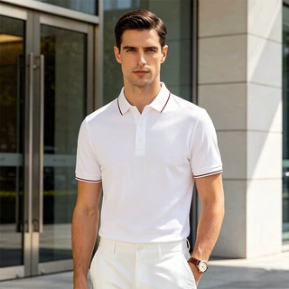 夏季桑蚕丝短袖翻领polo衫企业工作服工装员工上班团体服定制logo