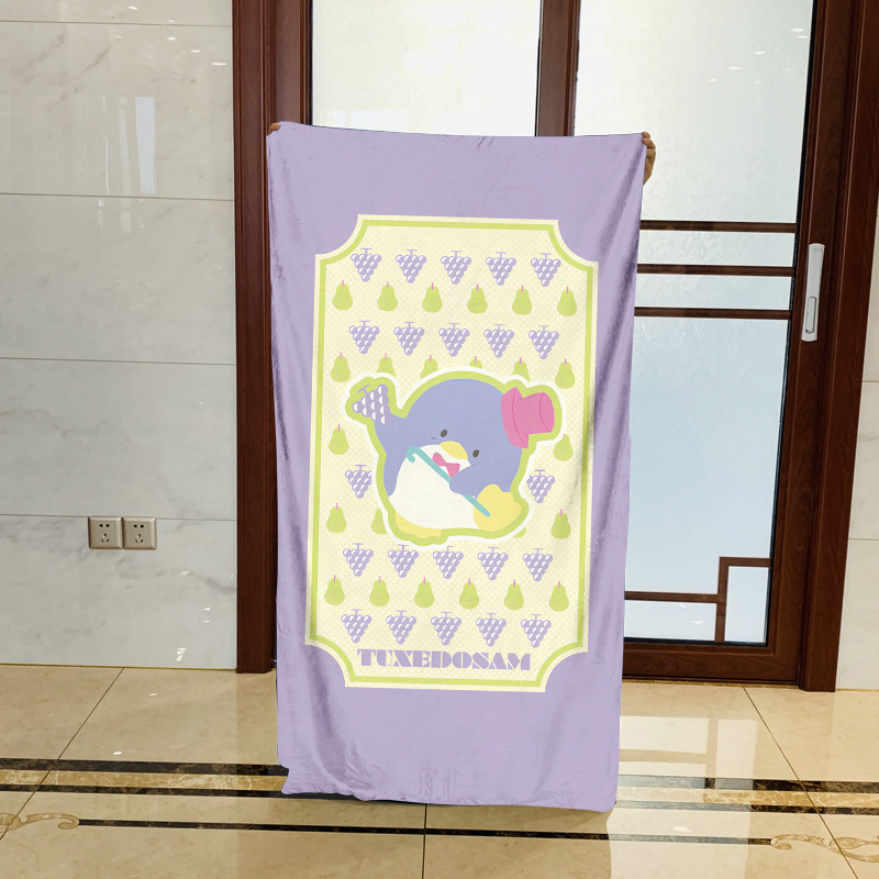 Happy and Playful Big-Eyed Frog Sam and Penguin Themed Multi-Pattern Bath Towels, Couple Towels, Beach Towels, Absorbent Towels Happy and Playful Big-Eyed Frog Sam and Penguin Themed Multi-Pattern Bath Towels, Couple Towels, Beach Towels, Absorbent Towels
