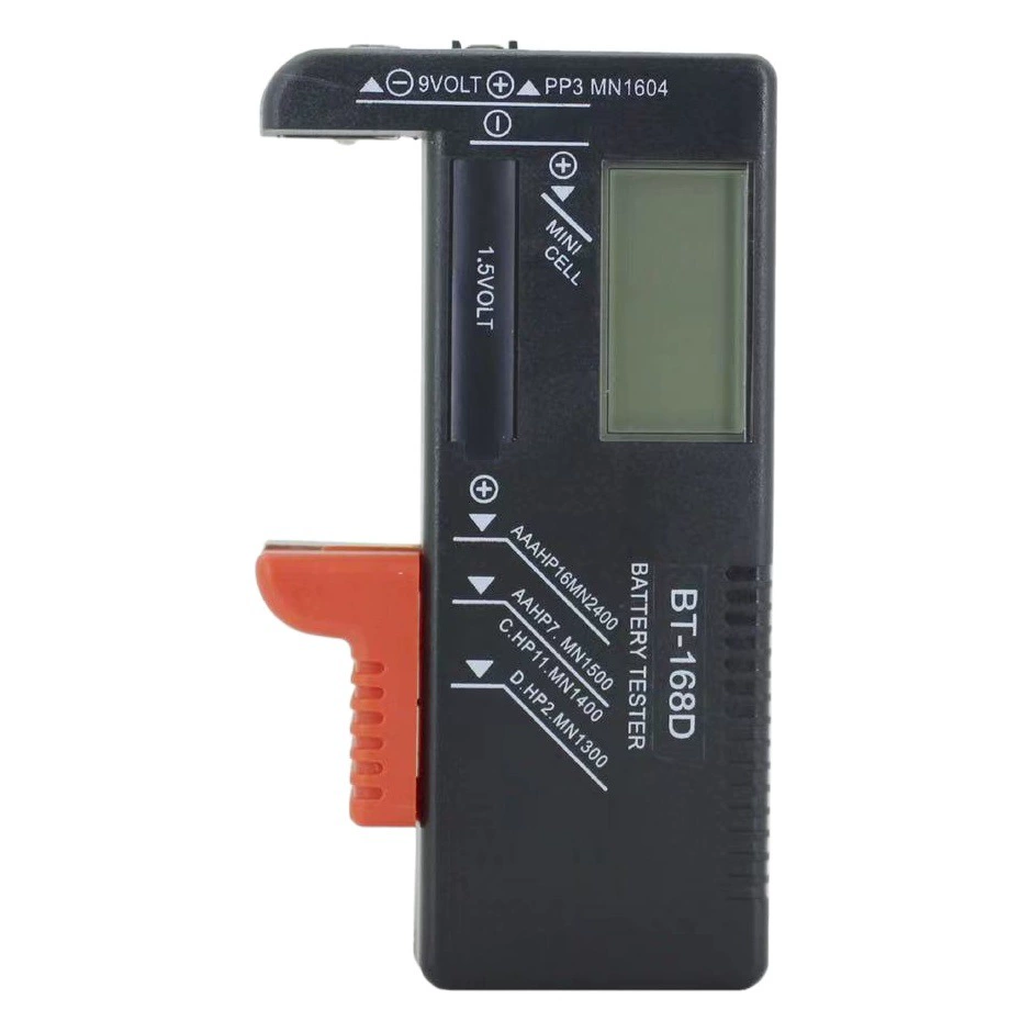 Тестер батарей BT168D для типов ААА, АА, АААА, ААААА, 9В, цифровой измеритель напряжения батарей, высокоточный