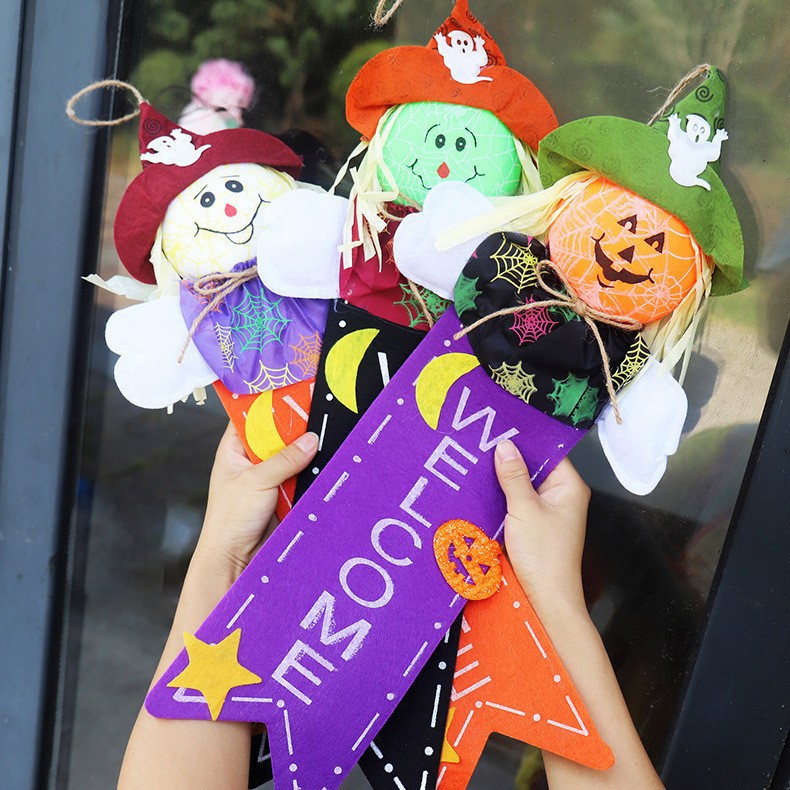 Decoración de Halloween bar interior atmósfera decoración colgante puerta calabaza propensos escenario diseño colgante fantasma lote