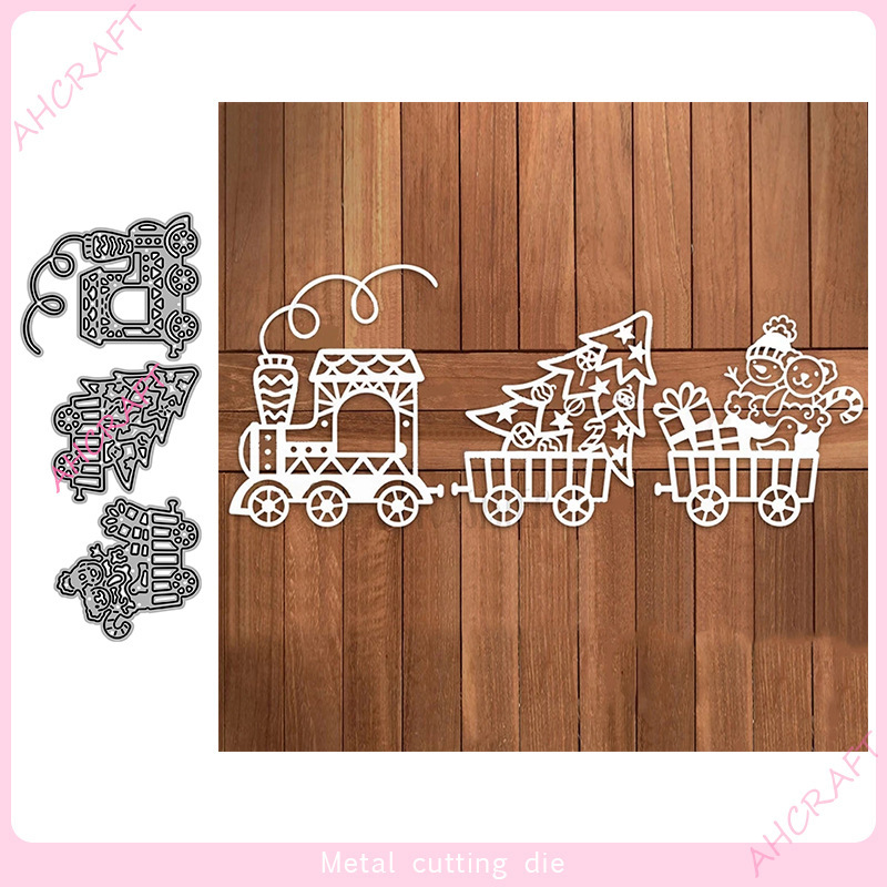 3673 Christmas train metal carbon steel knife mold DIY cutting knife mold cross-border supply new model in May 2022