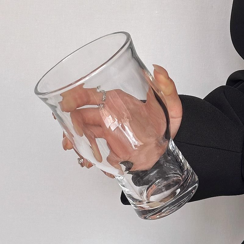 Retro Glasbecher Mit Weiter Öffnung Für Eiskaffee Und Früchtetee_voghion.com