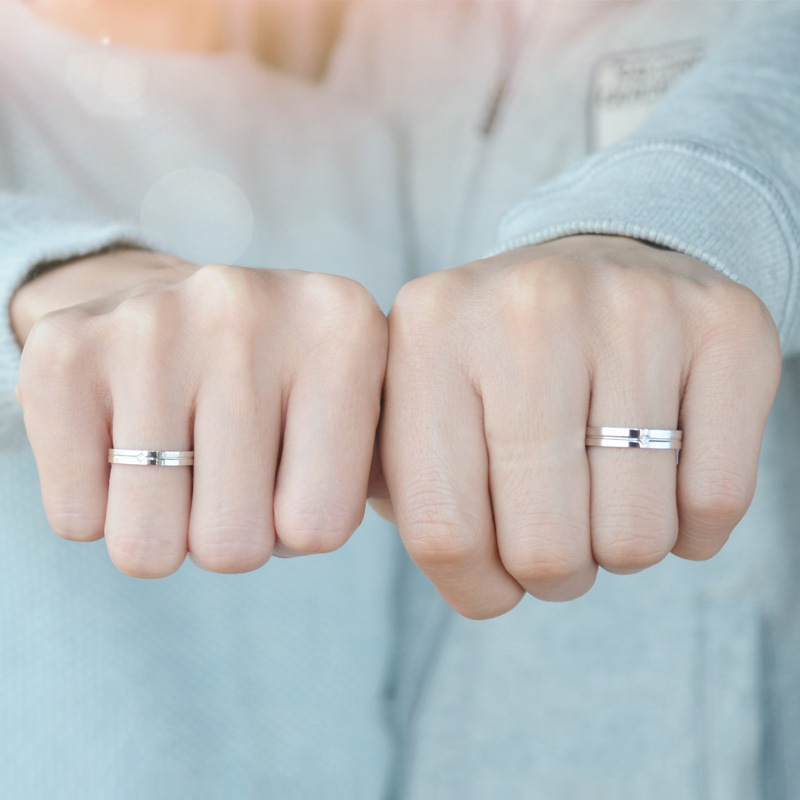 Bagues de couple Forever Pair avec diamants incrustés, lettre anglaise ouverte, style simple et élégant, symbole d'amour éternel_voghion.com