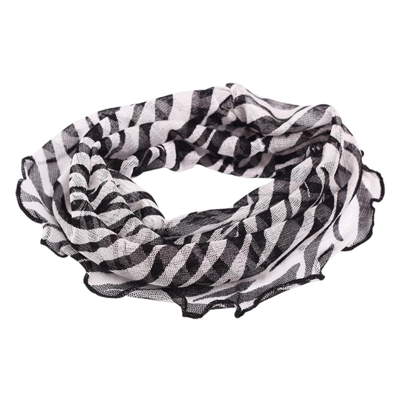 Spring and Summer Silk Scarf Women's Pullover Scarf Mulberry Silk Knitted Neck Set Small Silk Scarf Sunscreen Shade Mesh Fake Collar