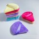 Velvet black fan-shaped honey powder makeup sponge puff cross-border beauty egg air cushion dry powder makeup triangle loose powder puff