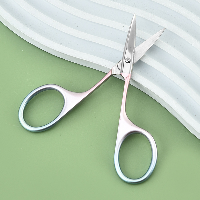 Household stainless steel eyebrow trimming scissors