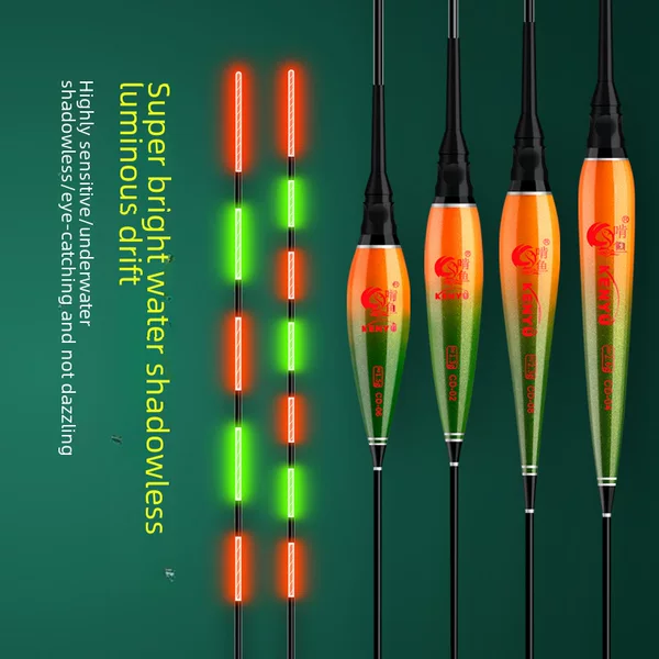 Chewing Fish Nano Electronic Floating Night Fishing Fish Floating Water Shadowless Floating Super Bright Tail Changing Luminous Floating Buoy Electronic Luminous Floating