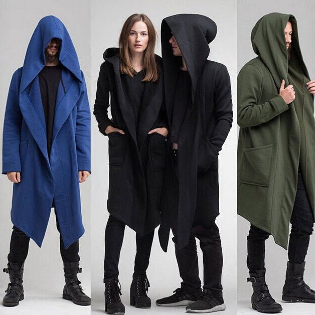2026 Autumn/Winter New European and American Style Hooded Long Cardigan Men's Thick Coat Solid Color Casual Jacket Cross-Border Bestseller 2026 Autumn/Winter New European and American Style Hooded Long Cardigan Men's Thick Coat Solid Color Casual Jacket Cross-Border Bestseller