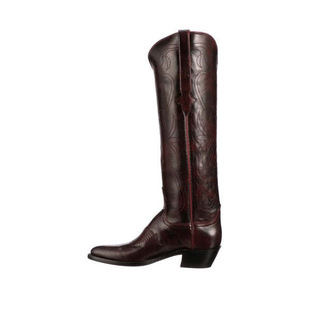 Factory direct foreign trade retro embroidery solid color boots pointed Men's Knight boots 38-48 size