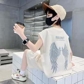 男童夏装套装2025新款中大儿童男孩夏季酷帅夏款网红洋帅气时髦潮