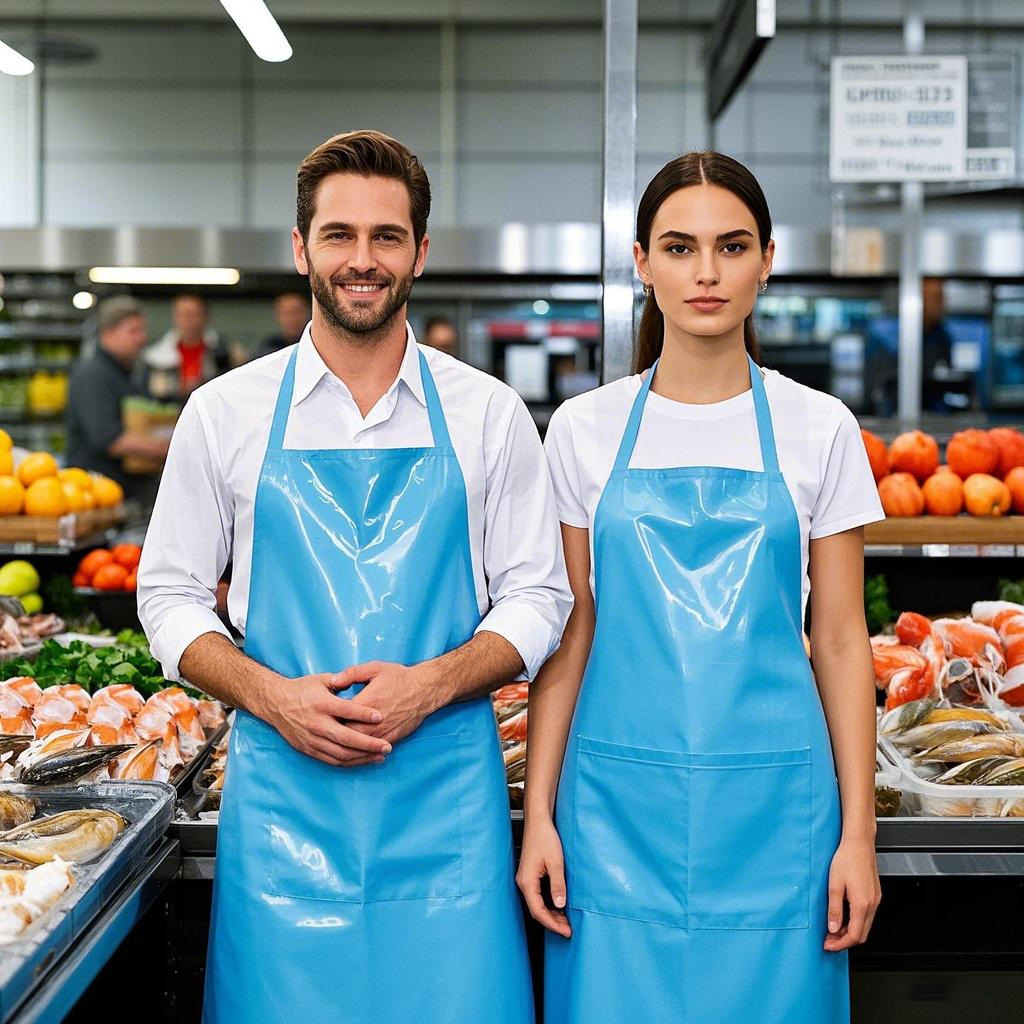 두꺼운 쇠고기 텐돈 볼 소재 앞치마 돌 공장 도살 수생 제품 통조림 방수 내유성 내마모성 및 알칼리 저항성 노동 보호 앞치마