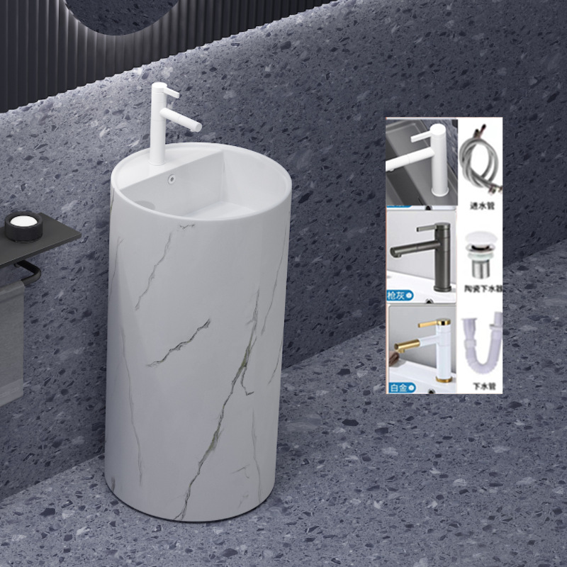 Dayuan 45+45+86 stone pattern complete set of faucets