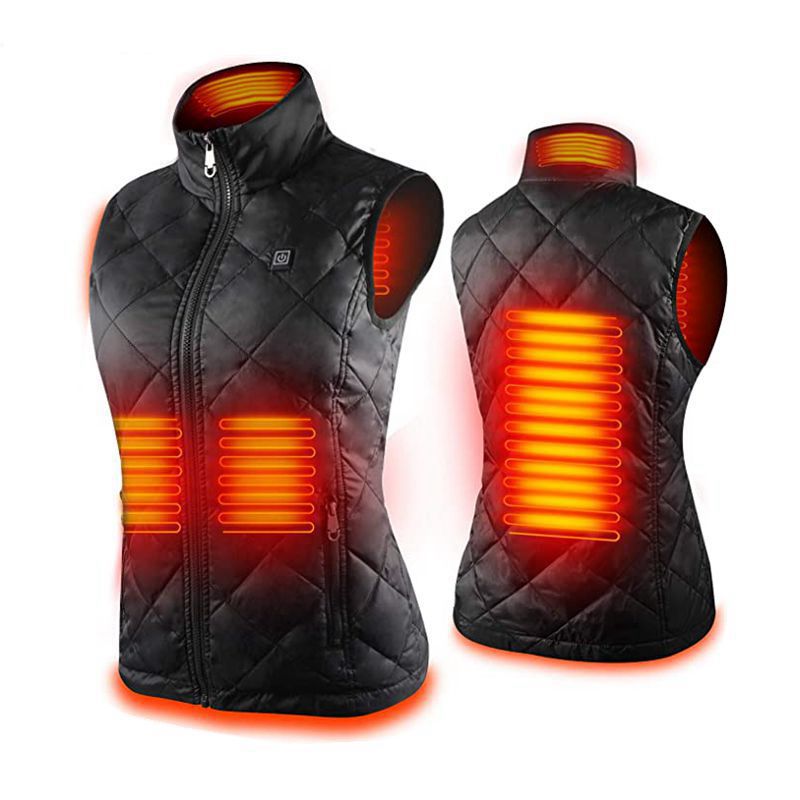 Amazon Otoño e Invierno ropa de calefacción de las mujeres Chaleco de calefacción inteligente ropa de abrigo USB carga calefacción eléctrica chaleco chaqueta image 8